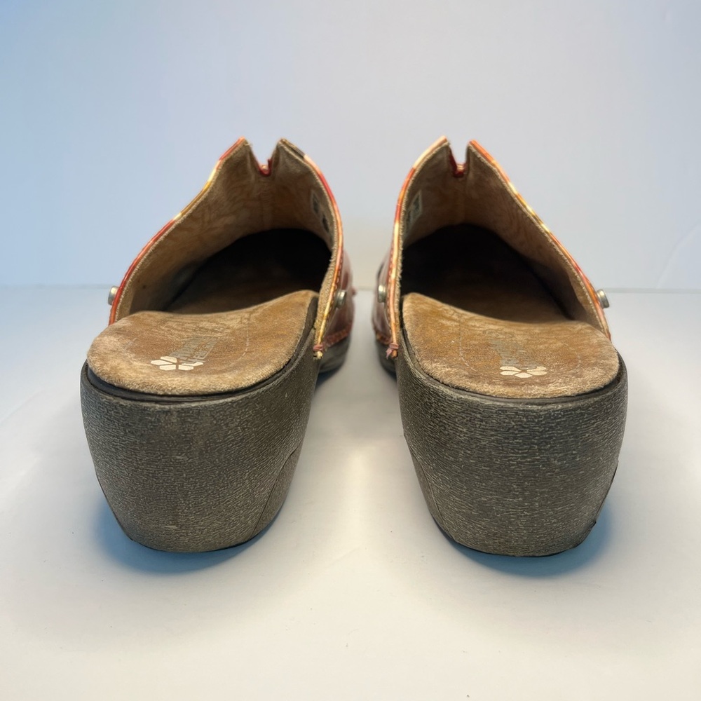 Rocky 4EurSole Floral Patent Leather Work Clogs‎ Mules Shoes Size 39 - Picture 9 of 12